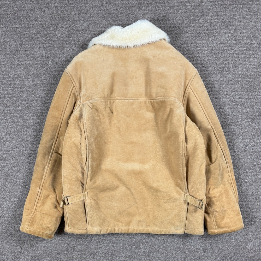 J Percy Marvin Richards Suede Leather Chore Barn Jacket Fur Lined Coat Women’s M - Picture 2 of 12